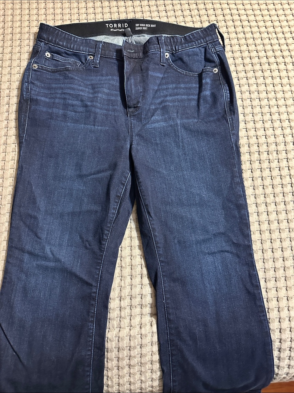 torrid Dark Indigo sky high kick boot Jeans